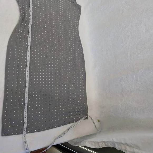 Calvin Klein Gray silver Rhinestone dress women's size 6 D12 - Picture 8 of 11